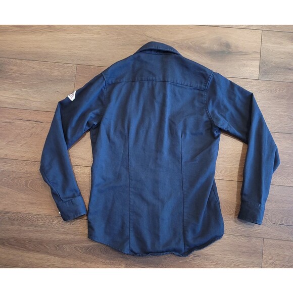Bulwark FR Excel Womens S Reg Black Long Sleeve Button Shirt Pockets SLU3NVB - Picture 2 of 13